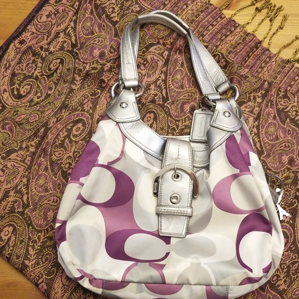 Coach Sig. Op Art Scarf Print Muti-Color Soho